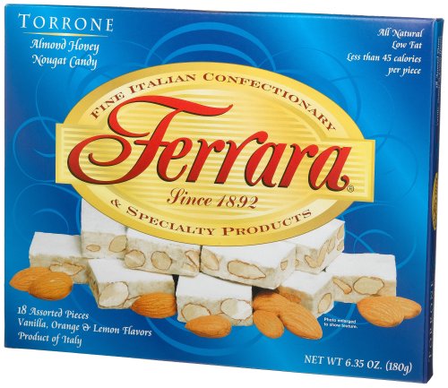 Ferrara Torrone, Almond Honey Nougat Candy, 6.35-Ounce Boxes (Pack of 4) by Ferrara