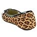 Alpine Swiss Daphne Womens Black Cheetah Print Gold Buckle Cap Toe Flats