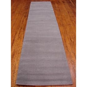 3x11 Gray Hand Tufted Wool Gabbeh Runner Rug by Heritage Unlimited