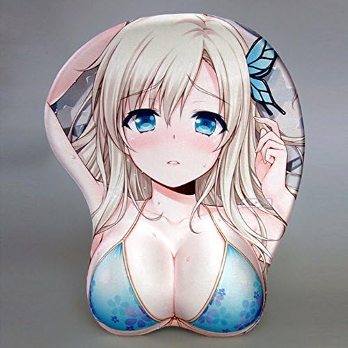 Syarin Creative Special Gift Anime Game 3D Mouse Pad EVA Sexy Girl Big Soft Breast Cosplay