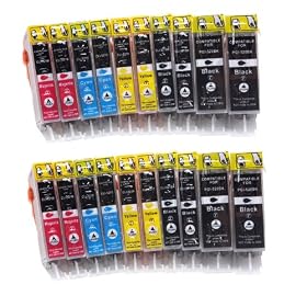 4 Packs = 20 Cartouches Encre avec puce Compatible CANON PGI520BK + CLI521BK + CLI521C + CLI521M + CLI521Y pour imprimantes Canon Pixma IP3600 / Pixma IP4600 / IP4700 / Pixma MP980 / MP630 / MP620 / MP540 / MP560 / MP550 / MP640 / MP980 / MP990 - (Silvertrade �)
