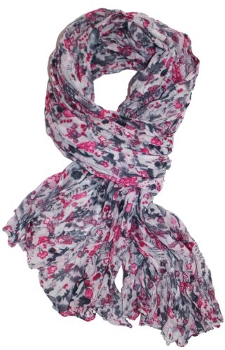 Libbysue Women's Wildflower Floral Print Scarf