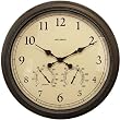 Chaney 24" Indoor/Outdoor Copper Patina Wall Clock with Temperature & Humidity