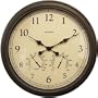 Chaney 24" Indoor/Outdoor Copper Patina Wall Clock with Temperature & Humidity