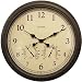 Chaney 24" Indoor/Outdoor Copper Patina Wall Clock with Temperature & Humidity