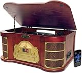 IMAGE OF Pyle Home PTCDS1U Classical Turntable with AM/FM Radio CD/Cassette and USB Recording