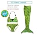 Sharks Wear Children Swimming and Costume 3 PC Mermaid tail (Mono fin not included). Includes free Mermaid coloring E-Book!