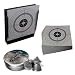 Kugelfang / Scheibenkasten + Diabolos H&N Spitzkugeln 4,5 mm für Luftgewehr + 125 ShoXx.® shoot-club Zielscheiben 14x14 cm mit zusätzlichen grauen Ring und 250 g/m²
