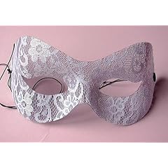 Vef�hrerische venezianische Netz-Maske (wei�)