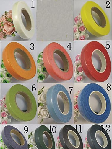 Mixed Colors Paper Tape Nylon Stocking Flower Hnadmade Accessories Diy 10pcs