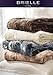 Brielle Home Nesting Faux Fur Warm & Stylish Soft Luxurious Reversible Throw, Snow Goose
