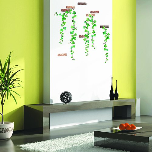 Reusable Decoration Wall Sticker Decal - Hanging Brick Ivy