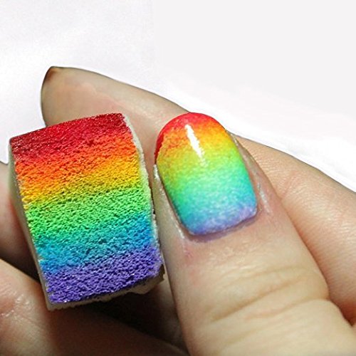 Generic 12pcs Gradient Nails Soft Sponges for Color Fade Manicure