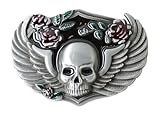 IMAGE OF Skulls with Wings Belt Buckle