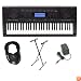 Casio CTK5000 Premium Pack with Power Supply, Keyboard Stand and Professional Closed Cup Stereo Headphones
