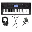 Casio CTK5000 Premium Pack with Power Supply, Keyboard Stand and Professional Closed Cup Stereo Headphones