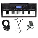 Casio CTK5000 Premium Keyboard Pack with Power Supply, Keyboard Stand and Professional Closed Cup Stereo Headphones