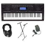 Casio CTK-5000 Premium Keyboard Pack with Power Supply, Keyboard Stand and Professional Closed Cup Stereo Headphones