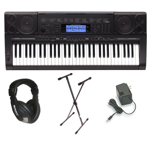 51y6bs2w6DL. SL500  Casio CTK5000 Premium Keyboard Pack with Power Supply, Keyboard Stand and Professional Closed Cup Stereo Headphones