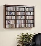 Triple Wall Mounted Media Storage Espresso