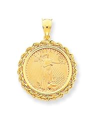 14K Gold Bezel Jewelry for 1/4oz American Eagle Coin