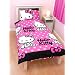 Parure de lit housse de couette + Poncho Cape de bain enfant Fille + Taie d oreiller Hello Kitty 1 Personne