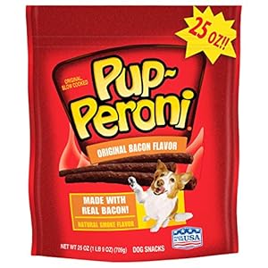 Pup-Puperoni Original Dog Snacks, Bacon, 25 Ounce