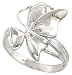 7/8 (22 mm) Sterling Silver High Polished Butterfly Ring