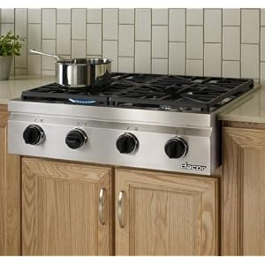 DRT304SLPH 30" High Altitude Liquid Propane Rangetop With Continuous Grates Porcelain