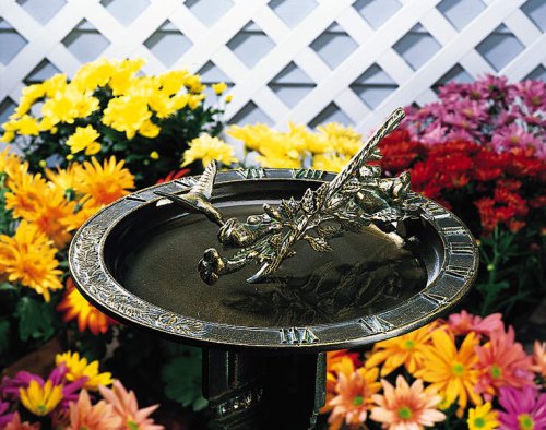 Hummingbird Sundial Birdbath