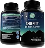 Natural Sleep Aid - Effective. Safe. Guaranteed - SERENITY Aids Deep Sleep - Extra Strength OTC Sleeping Pills for Adults - Herbal Insomnia Relief Supplement with Valerian, Melatonin, Tryptophan, GABA