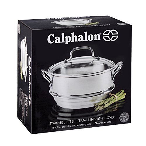Calphalon Stainless Steel Universal Steamer Insert with Lid Home Garden