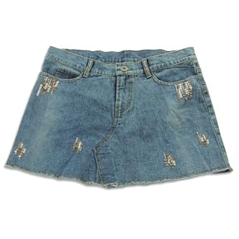 Pink Jewel by Flowers by Zoe - Preteen Girls Jean Skirt, Indigo
