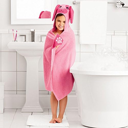 Jumping Beans® Dog Hooded Bath Wrap(Pink)
