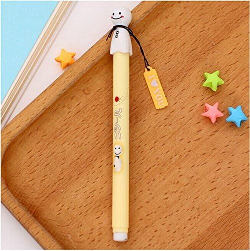 Thinkmax Creative Stationery Sunny Doll Fresh and Lovely Black Roller Ball Pen 0.38mm Yellow 1 pcs