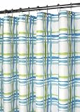 Park B. Smith Wavy Plaid Watershed Shower Curtain, Pop Blueberry