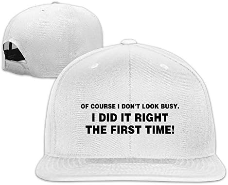 Of Course I Don't Look Busy Adjustable Cap Flat Bill Baseball Cap