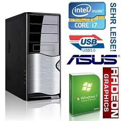 DEViLO PC 1234 - Intel Core i7-2600K Quadcore 4x 3400MHz | 8GB DDR3-1333 | 1000 GB SATA2 | AMD Radeon HD6570 1024MB GDDR3, HDMI, DVI (FullHD+Bluray3D) | 22xDVD-RW | ASUS P8H61-M LE/USB3(B3) rev3.0 | 6-Kanal-Sound | Gigabit-LAN | 420W | Microsoft Windows 7 Home Premium 64-Bit OEM