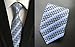 MINDENG New Men's Dark Blue Stripes Silver 100% Silk Necktie Classic Striped Tie