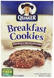 Quaker Breakfast Cookies Oatmeal Chocolate Chip, 6-Count Boxes (Pack of 6)