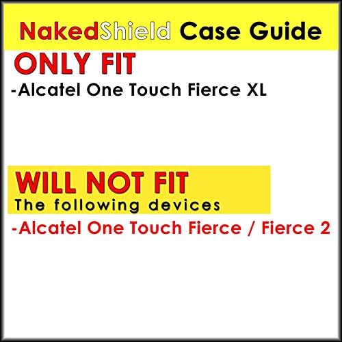 Alcatel One Touch Fierce XL Case, [NakedShield] [Black] Total Armor Protection Case - [Shot Gun] for Alcatel One Touch Fierce XL