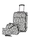 Ladies 3 Piece Zebra Print Rolling Luggage & Carry On Set