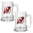 New Jersey Devils 2pc 15oz Glass Tankard Set- Primary Logo NHL Hockey