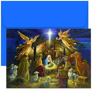 A Holy Scene Religious Christmas Cards -