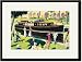 Black Framed/Matted Print 17x23, Party (Sterling Engine Company)