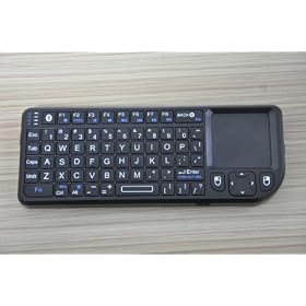 Bluetooth Wireless Rii Mini PC Keyboard Touchpad Laser Pointer Ver 2 Black for PC, HTPC, MAC, Apple IPad, Google Android, Nokia Symbian S60, Sony PS3, Nintendo Wii (touchpad does not work with iPad or mobile phone)