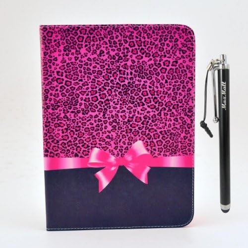 Galaxy Tab 3 Case,Tab 3 10.1 Case,MaxMall Cute Small Leopard grain Bow PU Leather Stand Case Cover for Samsung Galaxy Tab3 10.1" Tablet P5200 P5210 SM-T311 SM-T315