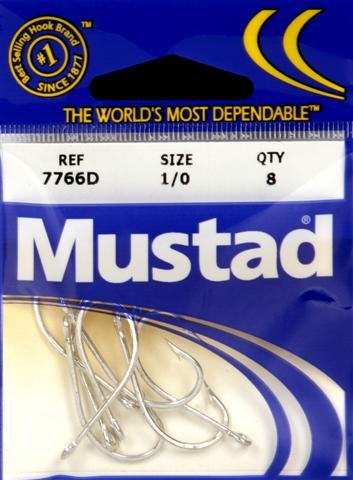Mustad - Tarpon Hook Duratin Size 1/0 8 Pack