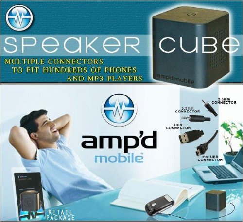 The New Best Thing !! Portable Universal AMPD Speaker CUBE for Apple iPhone 3G 16GB - 8GB (AT&T-ATT)