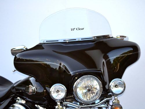 KKG Enterprises 10" CL-1 Clear Windshield To Fit Harley Davidson